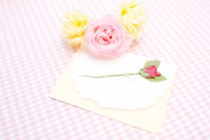 手紙と花